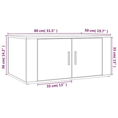 vidaXL Konferenčný stolík betónovosivý 80x50x36 cm spracované drevo