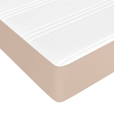 vidaXL Boxspring posteľ s matracom kapučínová 180x200 cm umelá koža