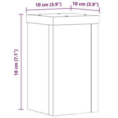 vidaXL Stojany na rastliny 2 ks staré drevo 10x10x18 cm kompoz. drevo