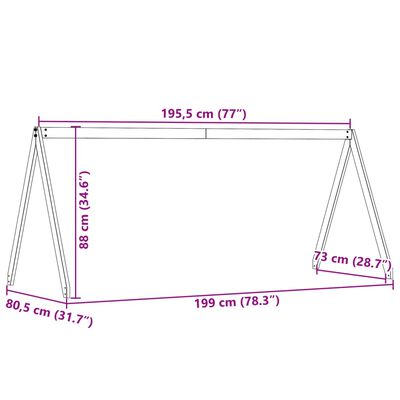 vidaXL Strecha na detskú posteľ biela 199x80,5x88 cm borovicový masív