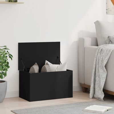 vidaXL Úložný box čierny 60x35x35 cm kompozitné drevo