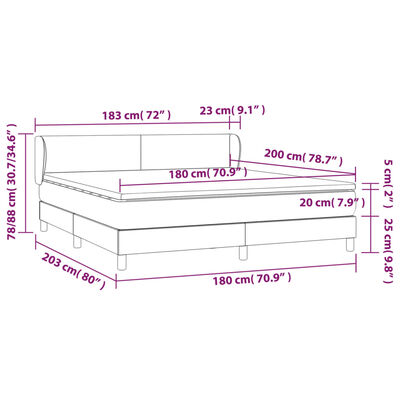 vidaXL Boxspring posteľ s matracom bledosivá 180x200 cm látka