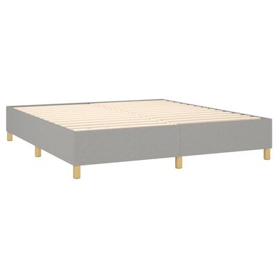 vidaXL Boxspring posteľ s matracom svetlosivá 100x200 cm látka