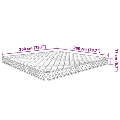 vidaXL Matrac s pamäťovou penou, biely 200x200x17 cm