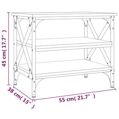 vidaXL Bočný stolík dub sonoma 55x38x45 cm spracované drevo