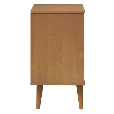 vidaXL Nočný stolík MOLDE, hnedý 40x35x65 cm, borovicový masív
