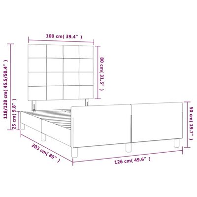 vidaXL Rám postele s čelom ružový 120x200 cm zamat