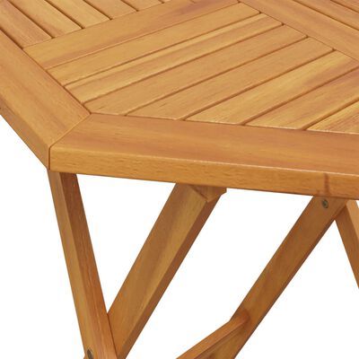 vidaXL Skladací záhradný stôl Ø70x75 cm masívne akáciové drevo