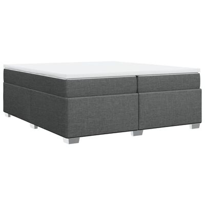 vidaXL Boxspring posteľ s matracom tmavosivá 200x200 cm látka