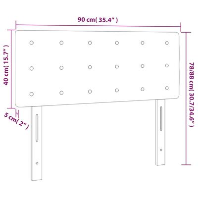 vidaXL Čelo postele zelené 90x5x78/88 cm látka