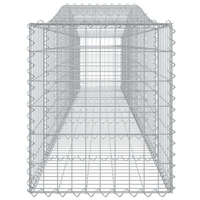 vidaXL Oblúkový gabionový kôš 5 ks 400x50x60/80 cm pozinkované železo