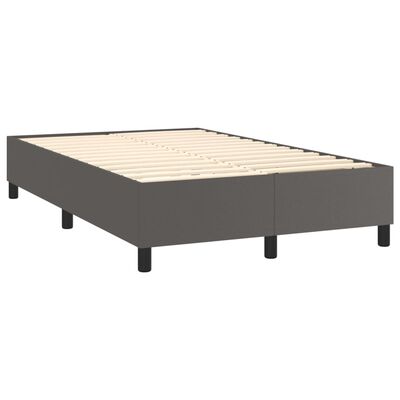 vidaXL Boxspring posteľ s matracom sivá 120x200 cm umelá koža