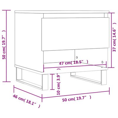 vidaXL Konferenčné stolíky 2 ks biele 50x46x50 cm kompozitné drevo