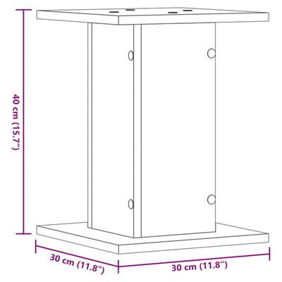 vidaXL Stojany na reproduktor 2ks staré drevo 30x30x40cm kompoz. drevo