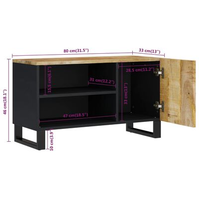 vidaXL TV skrinka 80x33x46 cm masívny mangovník a spracované drevo