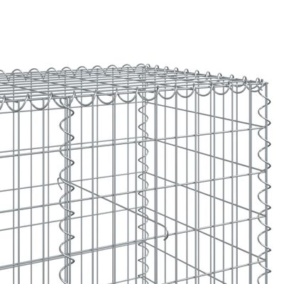 vidaXL Gabiónový kôš s krytom 150x100x100 cm pozinkované železo