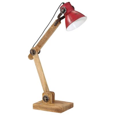 vidaXL Stolová lampa 25 W šmuhovaná červená 23x18x96 cm E27