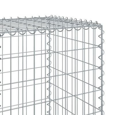 vidaXL Gabiónový kôš s krytom 100x50x150 cm pozinkované železo