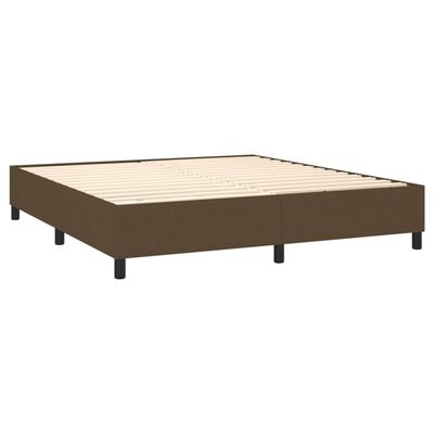 vidaXL Boxspring posteľ s matracom tmavohnedá 180x200 cm látka