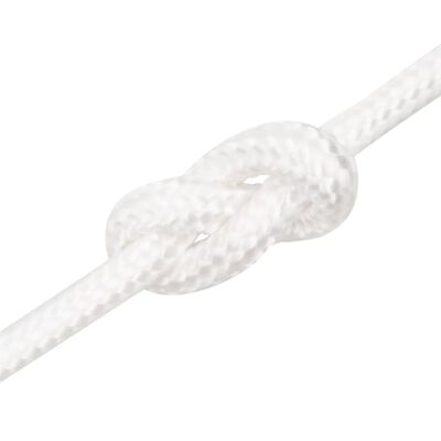 vidaXL Lodné lano biele 10 mm 25 m polypropylén