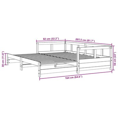 vidaXL Denná posteľ s matracom voskovo hnedá 80x200cm masívna borovica