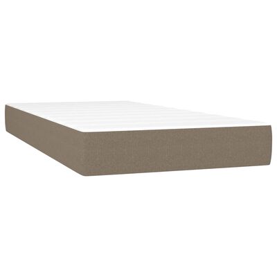 vidaXL Posteľný rám boxspring s matracom sivohnedý 90x190 cm látka