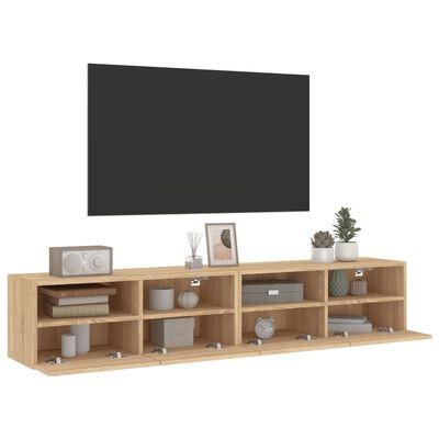 vidaXL TV nástenné skrinky 2 ks dub sonoma 80x30x30cm kompozitné drevo