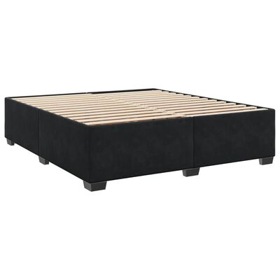 vidaXL Posteľný rám boxspring s matracom čierny 200x200 cm zamat