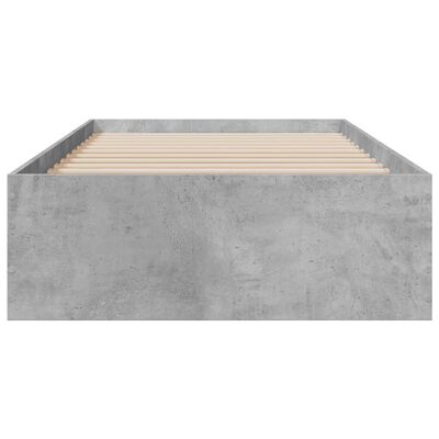 vidaXL Posteľný rám so zásuvkami betónovosivý 75x190 cm kompozit.drevo