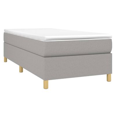 vidaXL Boxspring posteľ s matracom bledosivý 100x200 cm látka