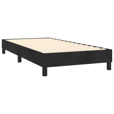 vidaXL Posteľný rám boxspring s matracom čierny 80x200 cm zamat