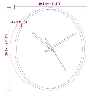 vidaXL Nástenné hodiny zlaté a biele Ø29,5 cm polystyrén a sklo