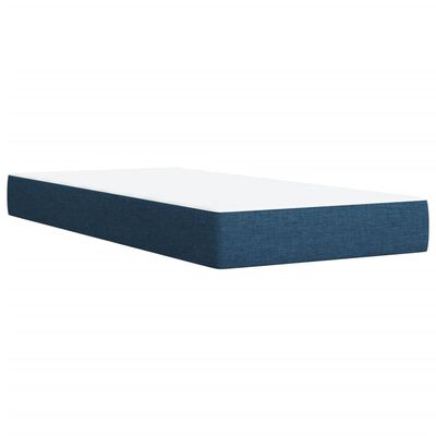 vidaXL Posteľný rám boxspring s matracom modrý 90x190 cm látka