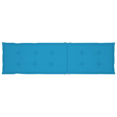vidaXL Podložka na lehátko modrá (75+105)x50x4 cm
