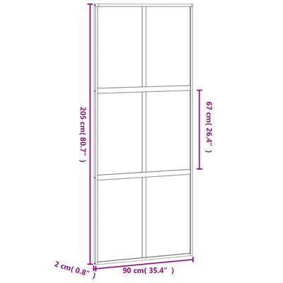 vidaXL Posuvné dvere čierne 90x205 cm tvrdené sklo a hliník