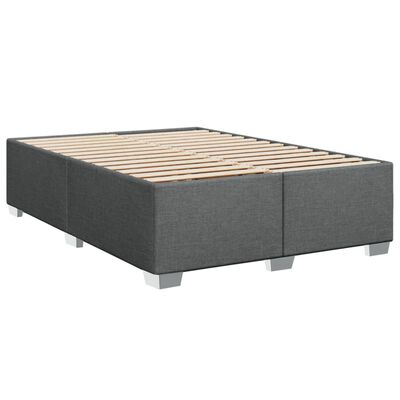 vidaXL Boxspring posteľ s matracom tmavosivá 140x200 cm látka