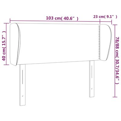 vidaXL Čelo postele so záhybmi zelený 103x23x78/88 cm látka