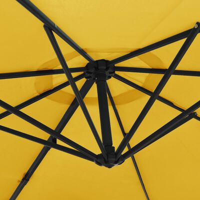 vidaXL Nástenný slnečník žltý 290 cm