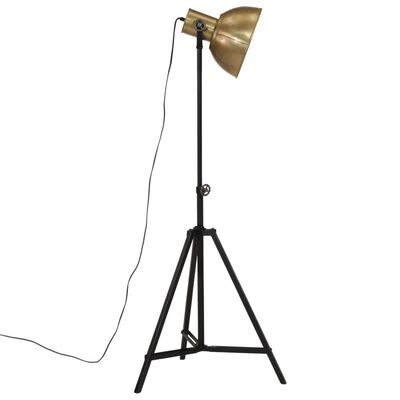 vidaXL Podlahová lampa 25 W starožitná mosadzná 61x61x90/150 cm E27