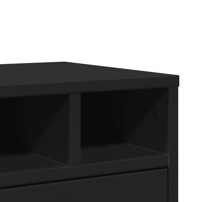 vidaXL Stojan na tlačiareň čierny 40x32x22,5 cm kompozitné drevo