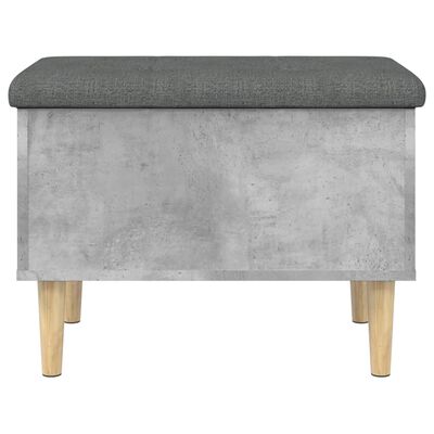 vidaXL Úložná lavička betónovo sivá 62x42x46 cm kompozitné drevo