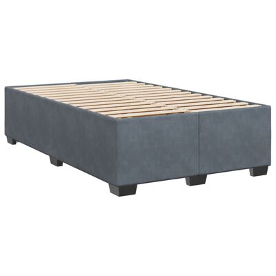 vidaXL Posteľný rám boxspring s matracom tmavosivý 90x190 cm zamat