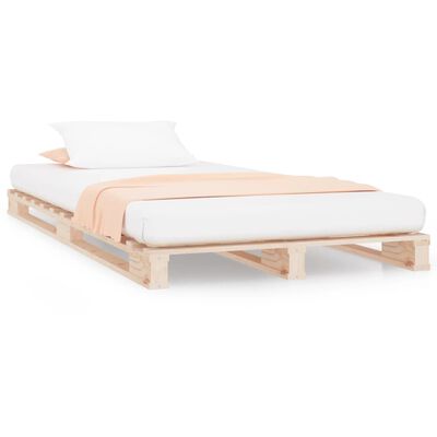 vidaXL Paletová posteľ 90x190 cm, borovica, jednolôžko