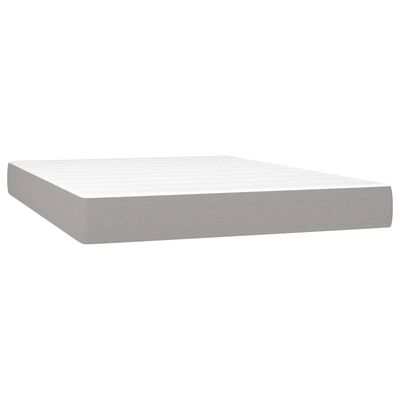 vidaXL Boxspring posteľ s matracom bledosivá 140x200 cm látka