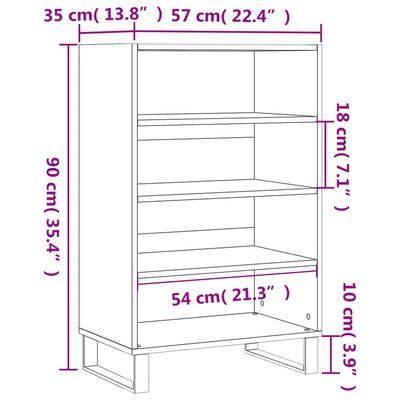 vidaXL Vysoká skrinka čierna 57x35x90 cm kompozitné drevo