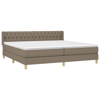 vidaXL Boxspring posteľ s matracom sivohnedý 200x200 cm látka