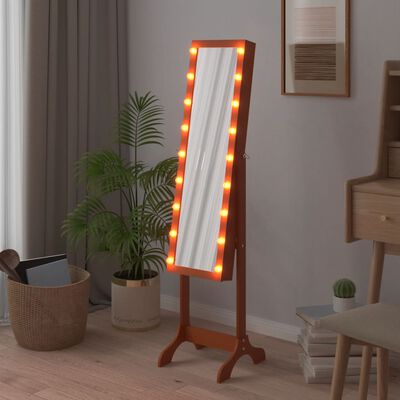 vidaXL Voľne stojace zrkadlo s LED 34x37x146 cm