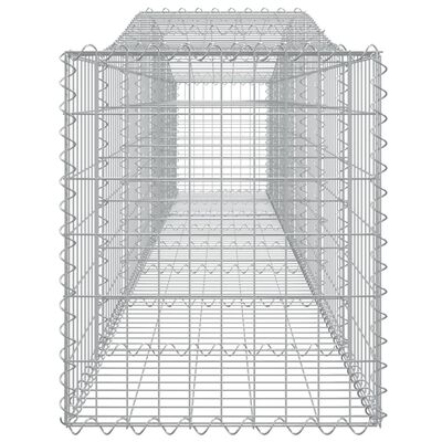 vidaXL Oblúkový gabionový kôš 400x50x60/80 cm pozinkované železo