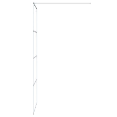 vidaXL Sprchová zástena biela 90x195 cm priehľadné ESG sklo
