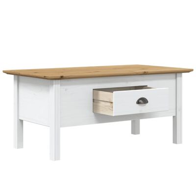 vidaXL Konferenčný stolík BODO bielo-hnedý 100x55x46 cm borovic. masív